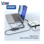 ONTEN UCA312 USB-A & USB-C to SATA Adapter with 3×USB 3.0 Hub – 2.5” HDD/SSD External Enclosure & Multi-Port USB Expansion - Image 4