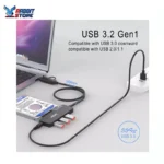 ONTEN UCA312 USB-A & USB-C to SATA Adapter with 3×USB 3.0 Hub – 2.5” HDD/SSD External Enclosure & Multi-Port USB Expansion - Image 9