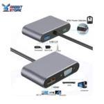 محول USB C الى HDMI VGA موزع 4 في 1 مع منفذ شحن 3.0 بي دي متوافق سويتش/ماك بوك برو/ايباد برو/جالكسي/ديل اكس اس - الصورة 3