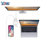 محول USB C إلى HDMI ، محول USB نوع C إلى HDMI 4K + USB 3.0 + منفذ شحن USB-C موزع 3 في 1، محول AV رقمي USB-C متعدد المنافذ لماك بوك برو/اي باد برو/آيفون 15/16 والتلفزيون والشاشة - الصورة 2