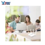 ⁦راوتر MW305R لاسلكي 300 ميجابت لكل ثانية أحادي النطاق واي فاي/واي فاي مع ثلاثة هوائيات 5 ديسيبل من ميركوسيس، خاصية الرقابة الأبوية، شريحة تعريف ميديا تيك (أبيض)⁩ - الصورة ⁦4⁩