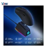 Redragon M998 Lightweight Wireless Gaming Mouse with RGB Magnetic Charging Dock, BT/2.4G Wireless/Wired Optical Mice, 24000 DPI, 5 Programmable Buttons for PC/Mac, Black - Image 5