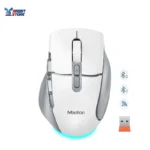 Meetion BTM001 Ergonomic Rechargeable Wireless And Bluetooth Mouse -white