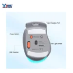 Meetion BTM001 Ergonomic Rechargeable Wireless And Bluetooth Mouse -white - Image 5