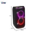 JBL Partybox Club 120 Portable Party Speaker with Pro Sound, Light Show, 12H Battery, IPX4 Splash Resistant, Ergonomic Handle, Powerful 160W Output, Bluetooth Streaming |1 year manufacturer warranty - Image 3