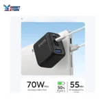 Anker Zolo 70W Charger 4-Port A121C Fast charger Gan Technology and Compact for MacBook, iPad, iPhone 17/iPhone Series, Galaxy S26/S25 (Black) - Image 2