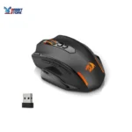 ماوس العاب لاسلكي ميست M691 بمستشعر ضوئي 4800 نقطة لكل بوصة تصميم مريح مع مسند لاصبع الابهام و3 ازرار جانبية وزر فاير رابيد من ريدراجون