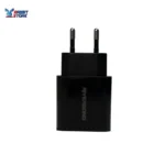 شاحن RIVERSONG SafeKub D12 CCM2 20W بمخرجين مع كابل USB-A لـ USB-C (اسود)