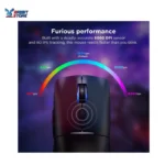 Lenovo Legion M220 Wireless RGB Gaming Mouse, Tri-Mode (Bluetooth, 2.4GHz & Wired), 5000 DPI Optical Sensor, 2-Zone RGB Lighting, 100Hr Battery, 7 Buttons, USB-C Rechargeable-black - Image 6
