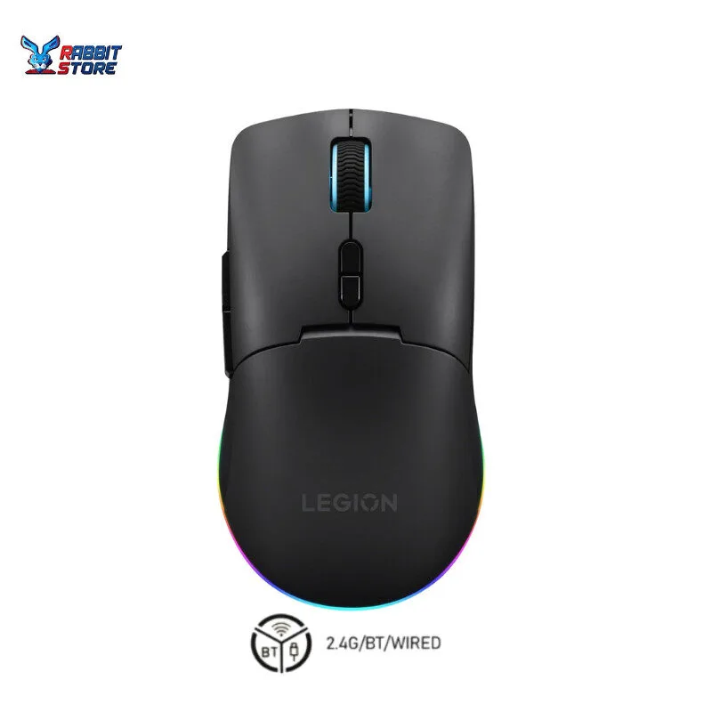 Lenovo Legion M220 Wireless RGB Gaming Mouse, Tri-Mode (Bluetooth, 2.4GHz & Wired), 5000 DPI Lenovo Legion M220 Wireless RGB Gaming Mouse, Tri-Mode (Bluetooth, 2.4GHz & Wired), 5000 DPI Optical Sensor, 2-Zone RGB Lighting, 100Hr Battery, 7 Buttons, USB-C Rechargeable-black - Image 1
