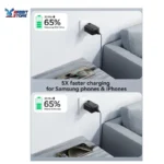 Joyroom JR‑TCF23 25 W USB‑C PD Fast Wall Charger with 1 m USB‑C to USB‑C Cable, Single Port Rapid Charging Adapter for Smartphones & Tablets - Black - Image 2