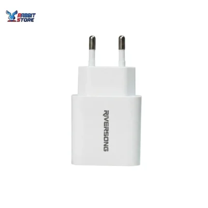RIVERSONG SafeKub D12 CCM2 20W Dual-Port Wall Charger with USB-A to USB-C Cable (white)